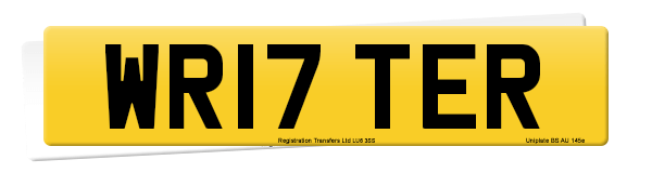 Registration number WR17 TER